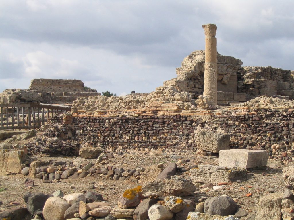 The ancient Roman city of Nora, near Pula in southern Sardinia.