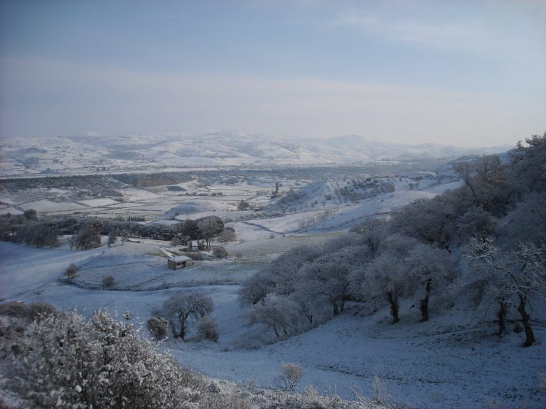 paesaggio invernale in sardegna