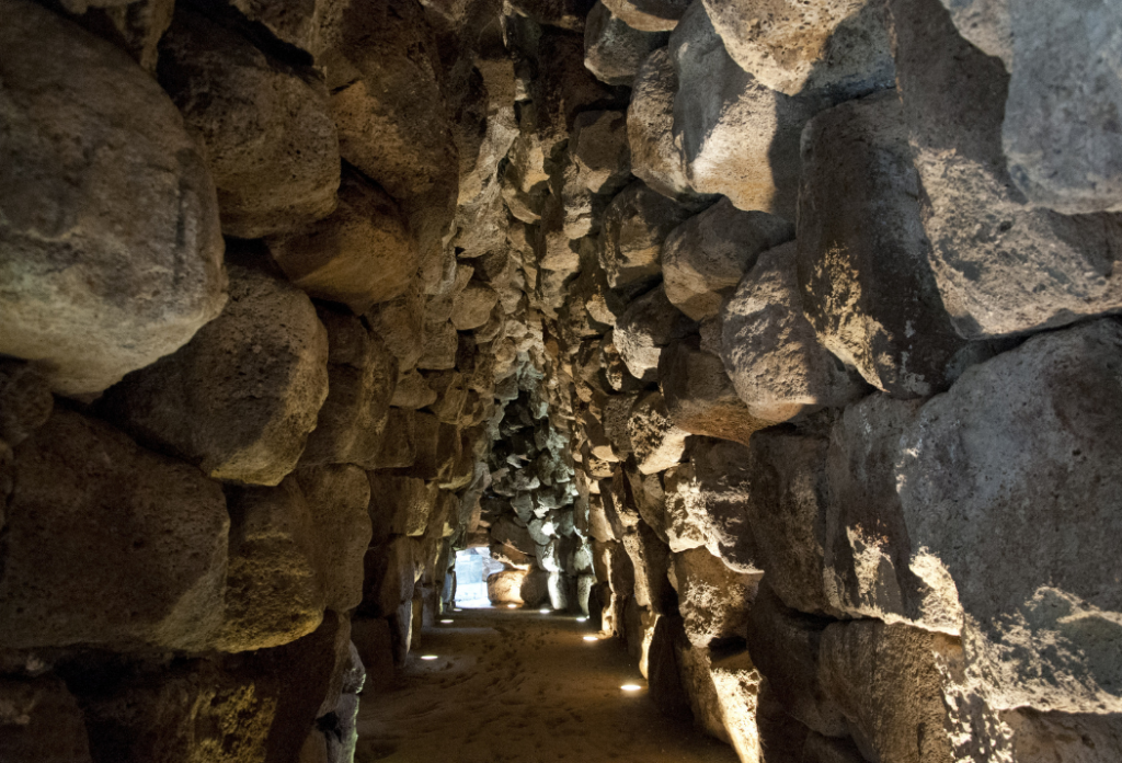 An interior passage in the Nuraghe Losa in Sardinia